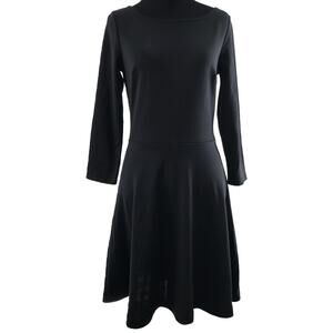 THE LIMITED Dress Black Fit and Flare Skater 3/4 Sleeves Size X-Small